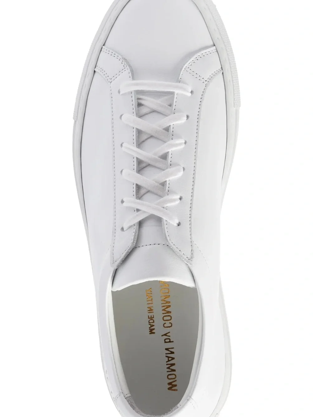 Women’s Common Projects Leather Original Achilles Sneaker White Low-Top Size 7